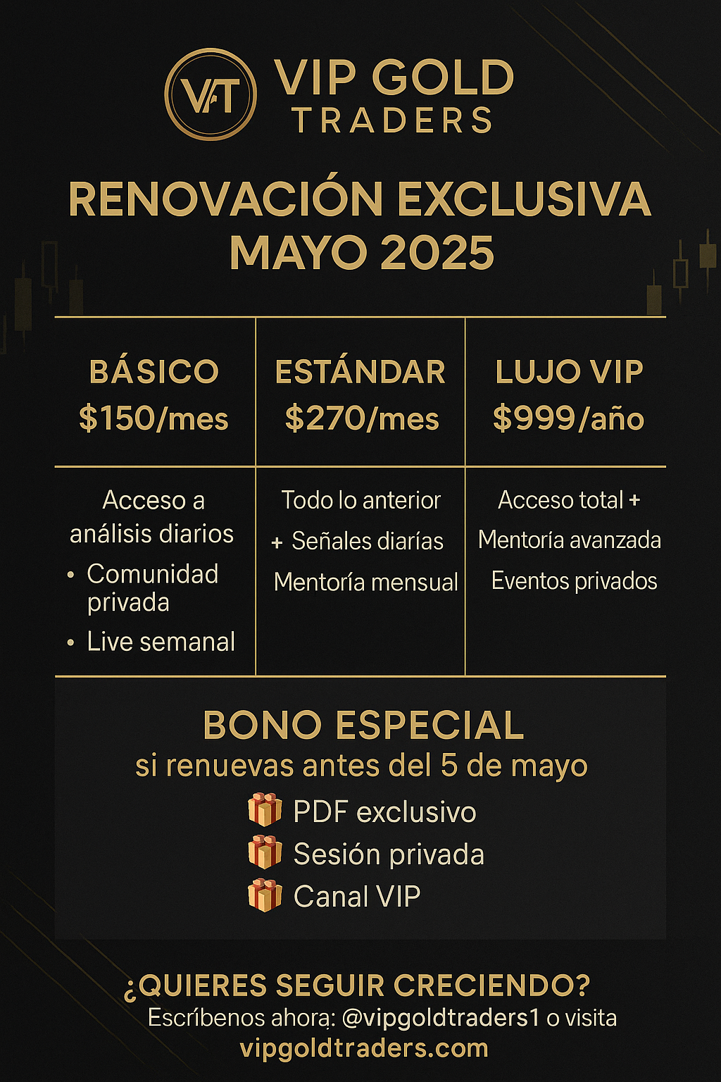 🎯 VIP promoción hasta 5 mayo 🎯
